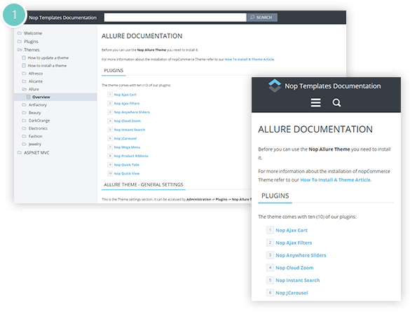 Knowledgebase Plugin Features - mobile version