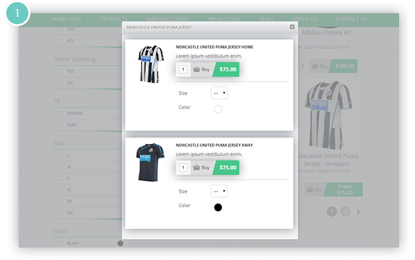 Ajax Cart Plugin Features - ajax cart for grouped products in nopCommerce